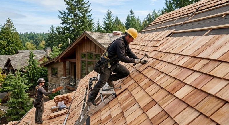 Natural Wood Roof Installation in Fredericksburg, VA